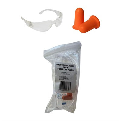 Shooting Safety Combo Glasses and Foam Ear Plugs