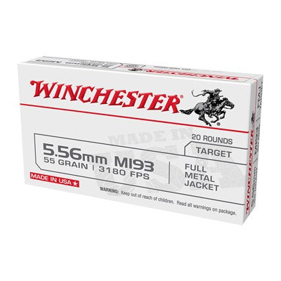 Winchester 5.56x45mm NATO USA M193 Ammo Can Stripper Clips 55 grain Full Metal Jacket ammunition