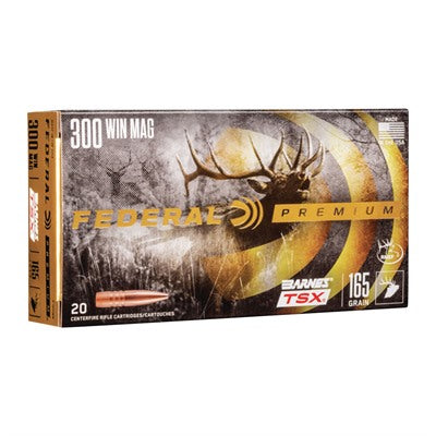 Federal .300 Winchester Mag Premium 165 grain Barnes TSX ammunition