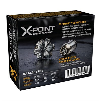 Browning X-Point Hollow Point 230 Grain .45 ACP/Auto 326 ft lbs 020892229990