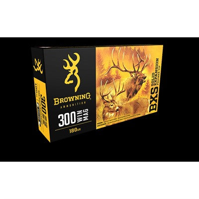 Browning .300 Winchester Mag BXS Copper Expansion 180 grain Lead Free Solid Expansion Polymer Tip ammunition