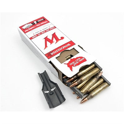 Winchester 5.56x45mm NATO USA White Box M193 Clip Pack 55 grain Full Metal Jacket ammunition