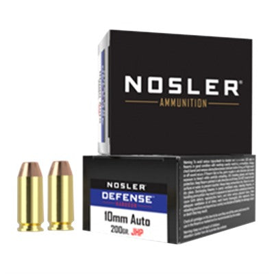 Nosler Defense Handgun Bonded Jacketed Hollow Point 200 Grain 10mm Auto  054041391566