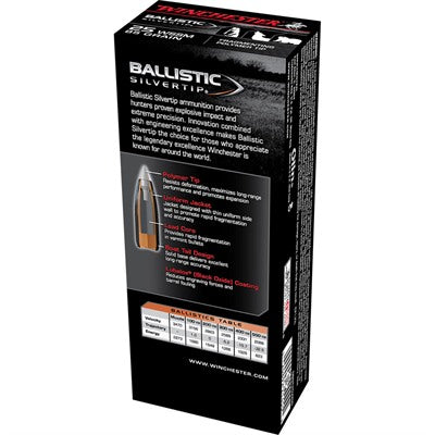 Winchester .25 WSSM Ballistic Silvertip 85 grain Fragmenting Polymer Tip ammunition