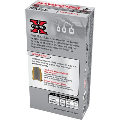 Winchester Super X Winclean Brass Enclosed Base 185 Grain .45 ACP/Auto 910 fps 020892211681