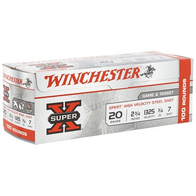 Winchester 20 Gauge Shotgun Ammo Xpert Game & Target HIgh Velocity 2.75 in 3/4 oz #7