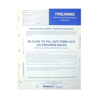Firearms Collection Record Keeping Book
