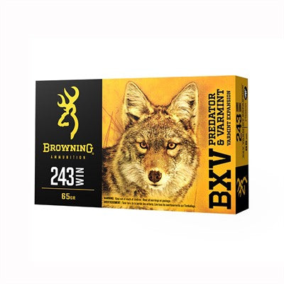 Browning BXV Varmint Expansion Polymer Tip 50 Grain .22-250 Remington 3800 fps 020892223387