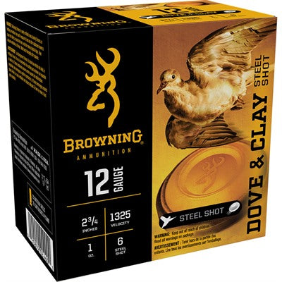 Browning 12 Gauge Shotgun Ammo Dove & Clay Extra Distance 2.75 in 1 oz #7