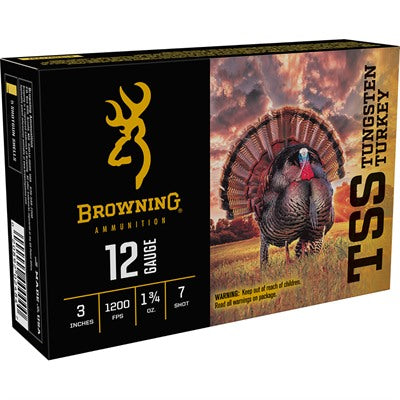Browning B193921237 TSS Tungsten Turkey 12 Gauge 3" 1-3/4oz 7 Shot 1200 fps 020892024847