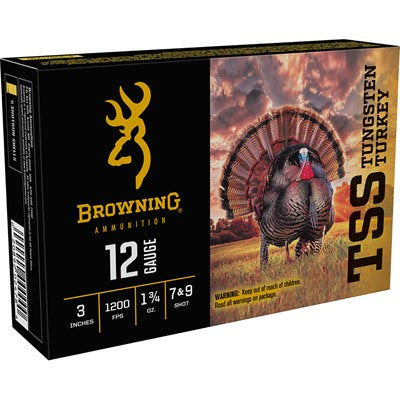 Browning 12 Gauge Shotgun Ammo TSS Tungsten Turkey 3 in 1-3/4 oz #7 / 9