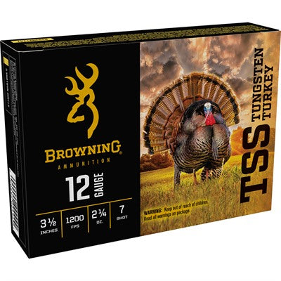 Browning B193921247 TSS Tungsten Turkey 12 Gauge 3.5" 21/4oz 7 Shot 1200 fps 020892024861