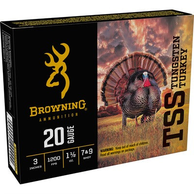 Browning B193922030 TSS Tungsten Turkey 20 Gauge 3" 1-1/2oz 7/9 Shot 1200 fps 020892024762