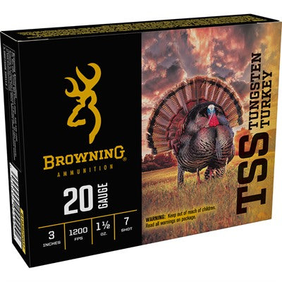 Browning B193922037 TSS Tungsten Turkey 20 Gauge 3" 1-1/2oz 7 Shot 1200 fps 020892024823