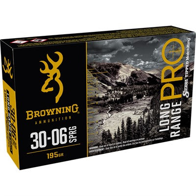 Browning .30-06 Springfield Long Range Pro 195 grain Sierra MatchKing Boat Tail ammunition