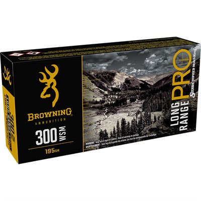 Browning .300 WSM Long Range Pro 195 grain Sierra MatchKing Boat Tail ammunition