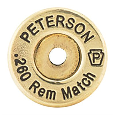 Peterson .260 Rem Reloading Brass 500-Count Box