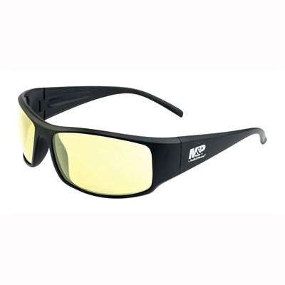 M&P Thunderbolt Black Frame Amber Lens Safety Glasses