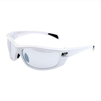 M&P Whitehawk White Frame Clear Mirror Lens Safety Glasses