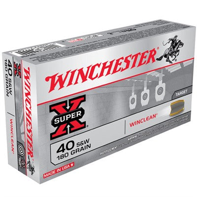 Winchester Super X Winclean Brass Enclosed Base 180 Grain .40 S&W 990 fps 020892211667