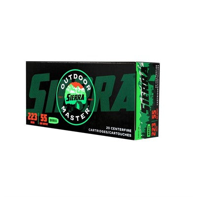 Sierra Outdoor Master Hollow Point Boat Tail 55 Grain .223 Remington 3240 fps 092763600207