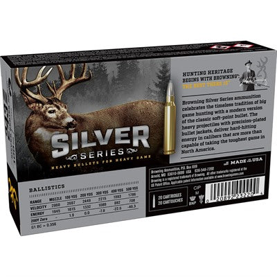 Browning Silver Plated Soft Point 100 Grain .243 Winchester 1945 ft lbs 020892232204