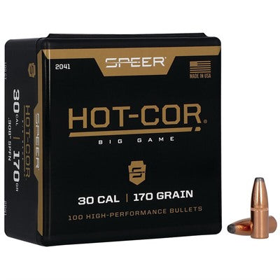 30 Cal 0.308" Hot-Cor Soft Point Flat Nose Bullets