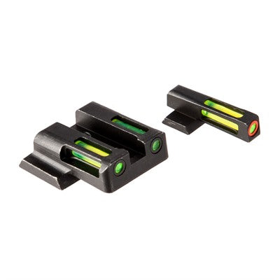 LiteWave Tritium H3 Orange Ring Front Sight Green LitePipes Set