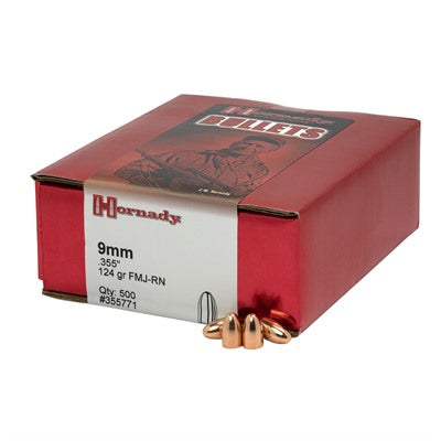 9MM FMJ Pistol Bullets 0.355" Diameter Reloading Projectiles