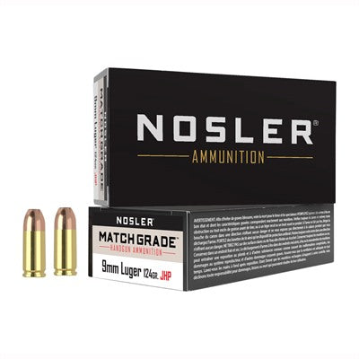 Nosler Assured Stopping Power Jacketed Hollow Point 124 Grain 9mm Luger/Parabellum 1150 fps 054041510547