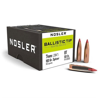 Nosler 7mm .284" 160gr Ballistic Tip Rifle Reloading Bullet