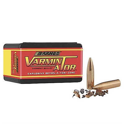 Varmin-A-Tor .224" 22 Caliber Hollow Point Flat Base Rifle Bullets