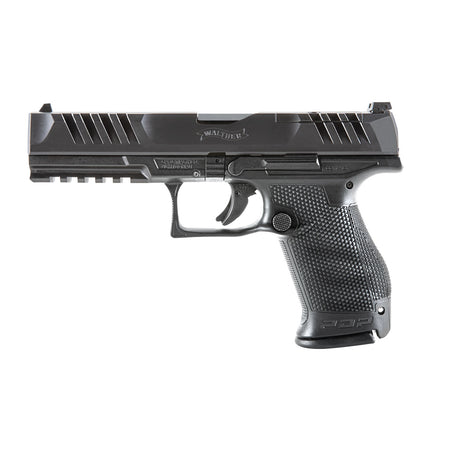 Walther Arms 2844222 PDP Compact Frame 9mm Luger 15+1 5" Black Steel Barrel, Black Optic Ready/Serrated Steel Slide, Black Polymer Frame w/Picatinny Rail, Textured Polymer Grip, Ambidextrous