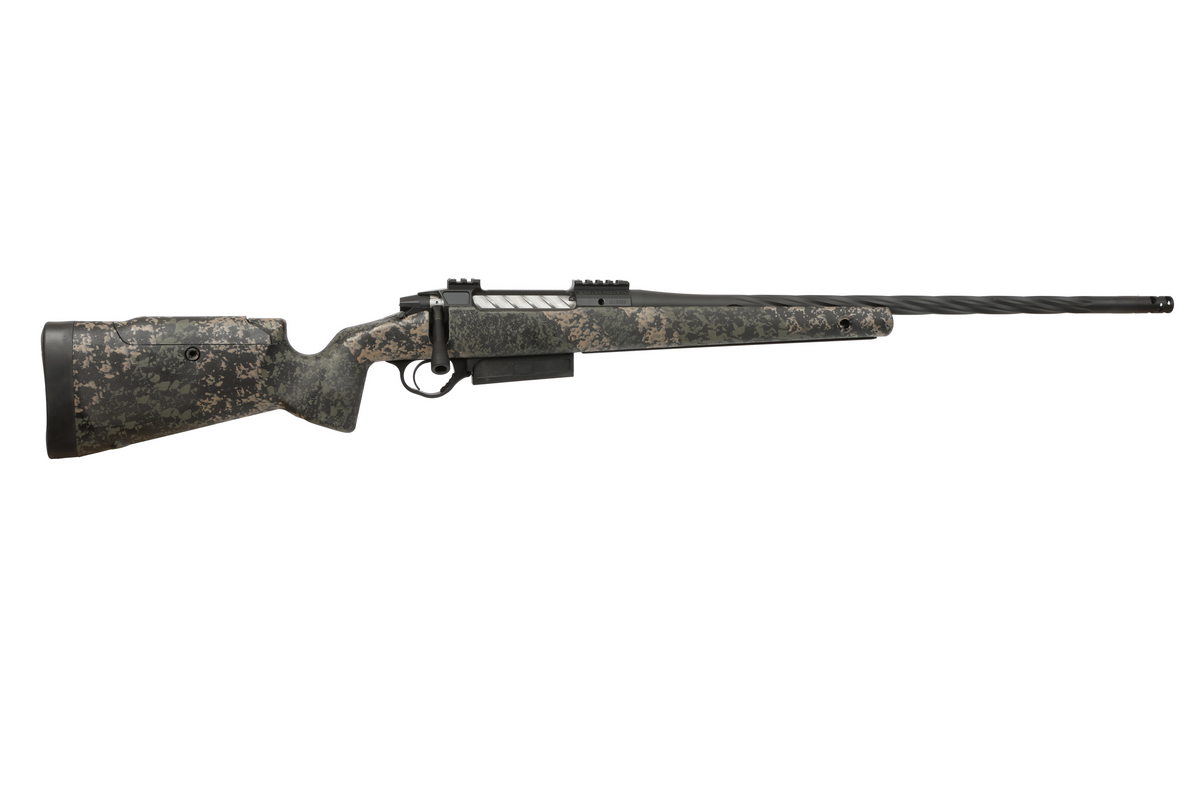 Seekins Precision 0011710213-F Havak PH3 6 Creedmoor 24" Black Fluted Threaded Barrel, Black Picatinny Rail Steel Receiver, Adj Cheek Riser Woodland Shadow Synthetic Stock