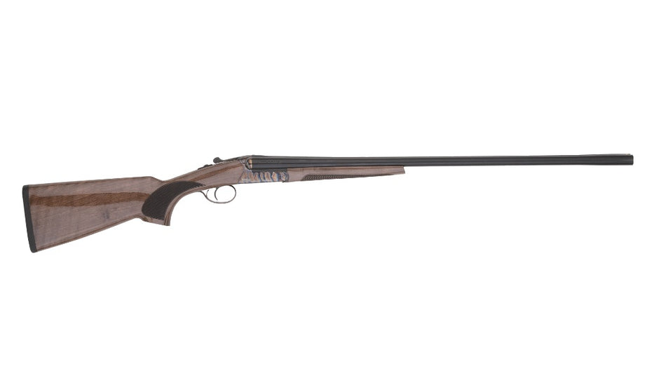TriStar 38004 Phoenix 20 Gauge Break Open 3" 2rd 28" Blued Side By Side Barrel, Color Case Hardened Steel Receiver, Fixed Gloss Walnut Stock, Ambidextrous