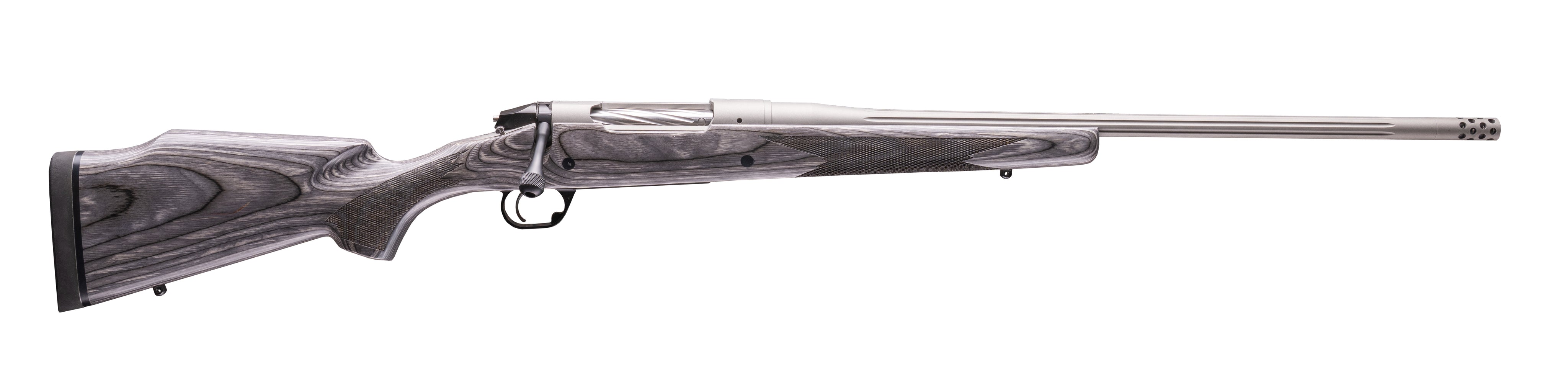 Bergara Rifles BPR40-375HH Premier Platinum Stalker Full Size 375 H&H Mag 3+1 22" Titanium Cerakote Fluted Threaded Barrel, Titanium Cerakote Stainless Steel Drilled & Tapped Receiver, Gray Pepper Fix