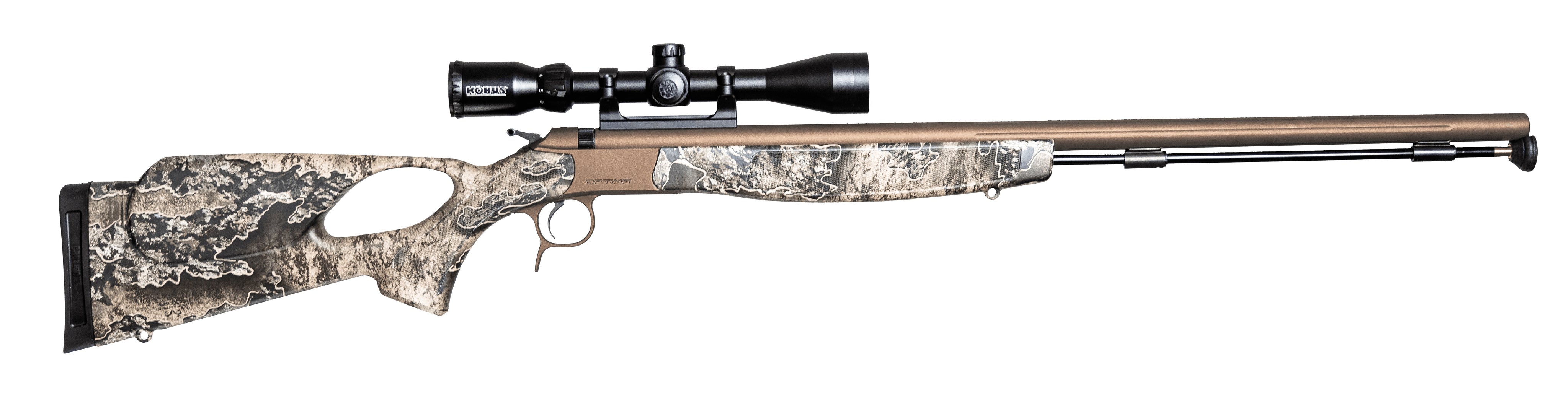 CVA Optima V2 LR .50 Cal Brown Realtree Thumbhole Stock Scope Bundle