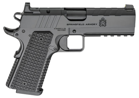 Springfield Armory PX9227LAOS 1911 Emissary 9mm 9+1 4.25" Stainless Steel Barrel Optic Ready Black Carbon Steel Slide VZ Grips Thin-Line G10 Grip