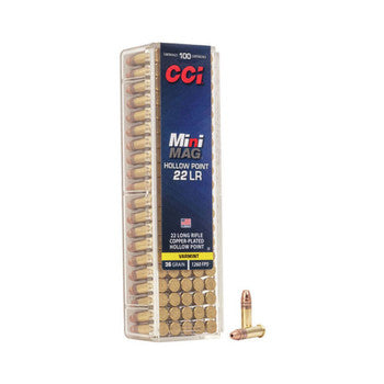 CCI .22 Long Rifle Mini-Mag High Velocity 40 grain Segmented Hollow Point ammunition