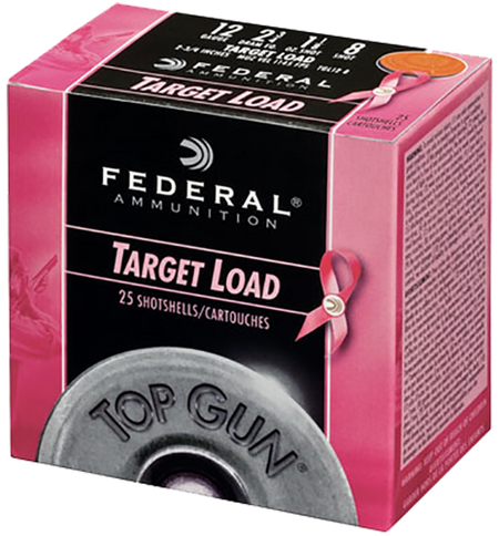 Federal 12 Gauge Shotgun Ammo Top Gun Pink Special Edition 2.75 in 1-1/8 oz #8