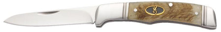 Browning Joint Venture Folding Pocket Knife Sheep Horn Scales 3" Stainless Blade