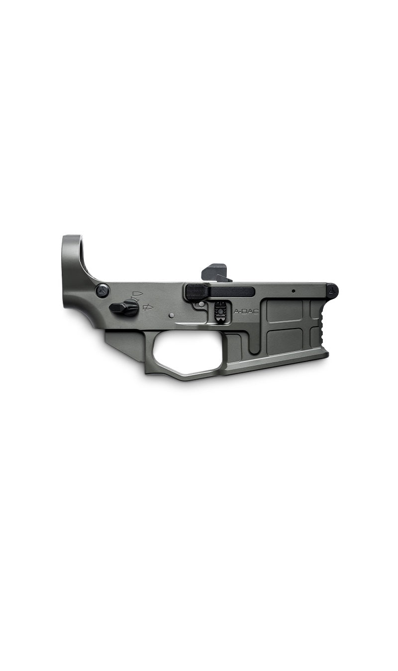 Radian Weapons R0388 A-DAC 15 Lower Receiver Gray, Fully Ambi Controls, Talon 45/90 Safety, Ext. Bolt Catch, Left-Side Mag Release, Right-Side Bolt Release, Enhanced Takedown Pins
