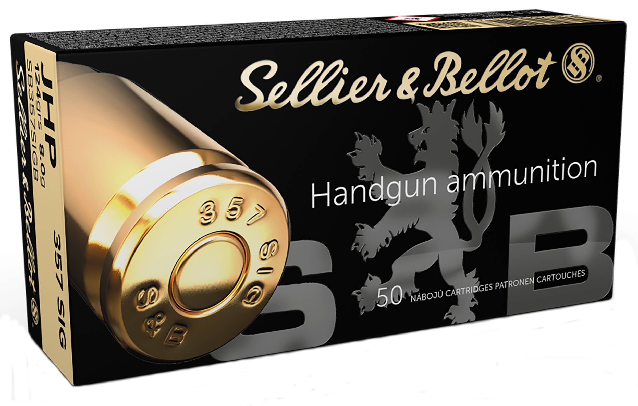 Sellier and Bellot .357 Sig Handgun 124 grain Jacketed Hollow Point ammunition