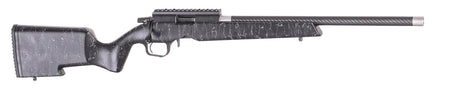 Christensen Arms 8011201400 Ranger Full Size 17 HMR 9+1, 18" Black Carbon Fiber Threaded Barrel, Black Anodized Aluminum Receiver, Black w/Gray Webbing Fixed w/Aluminum Pillars Stock