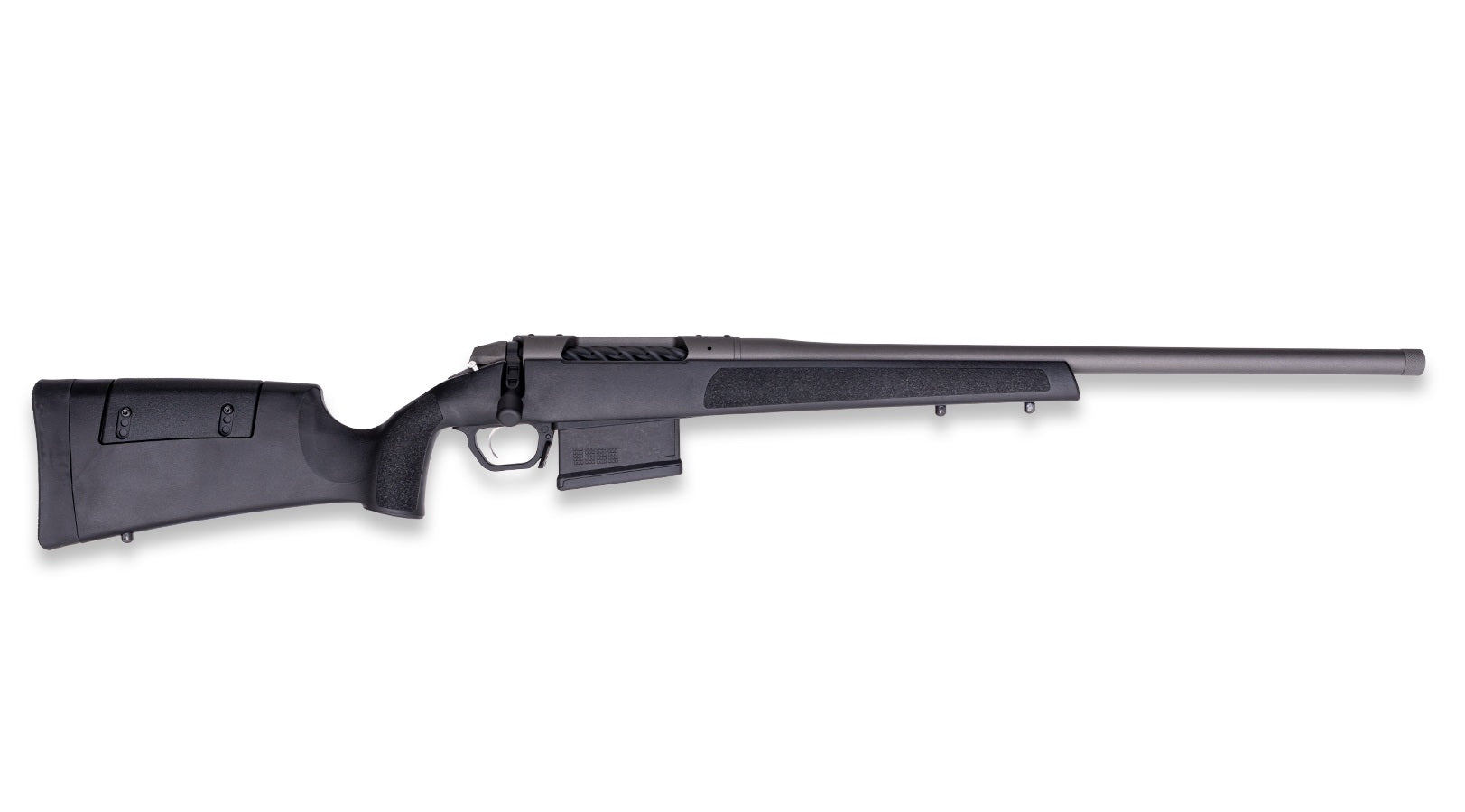 Weatherby 3WR047MMBR16T 307 Range SF 7mm BC 5+1 16" Tungsten Cerakote Heavy Threaded Barrel & Steel Drilled & Tapped Receiver, Black Adj Cheek Piece & LOP Synthetic Stock