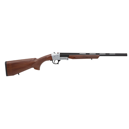 Rock Island TK104 Traditional Single Shot 410 Gauge with 20" Black Parkerized Barrel, 3" Chamber, 1rd Capacity, Silver Anodized Metal Finish & Woodgrain Finish Synthetic Stock Right Hand (Full Size)