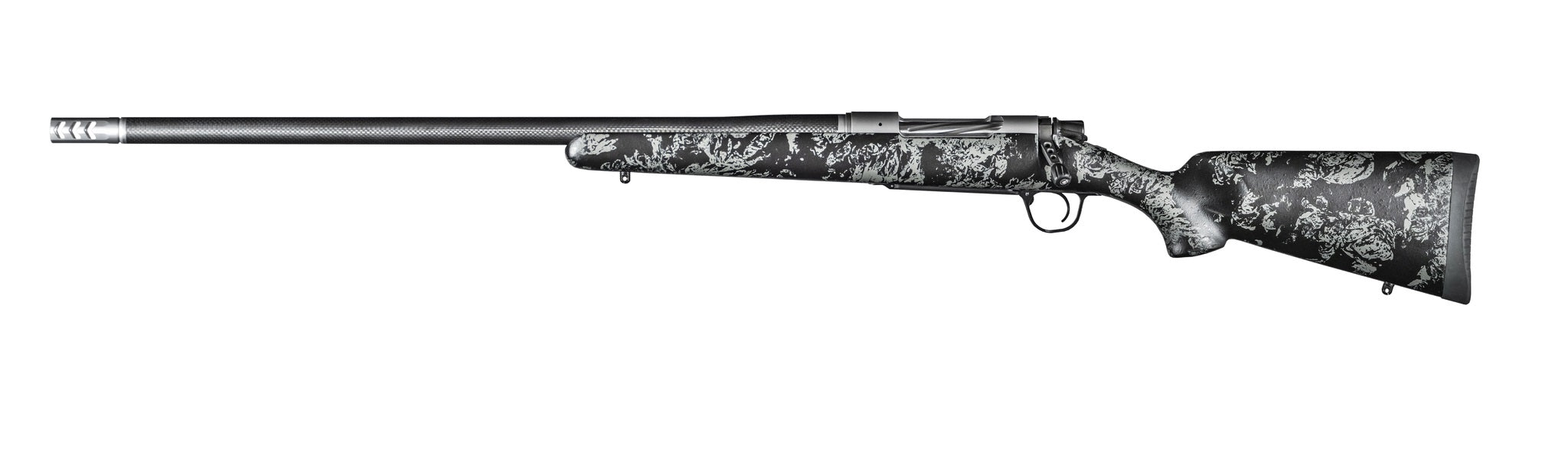 Christensen Arms 8010618400 Ridgeline FFT 300 PRC 3+1 22" Carbon Fiber/Threaded Barrel, Stainless Steel, Black with Gray Accents Stock, Left Hand
