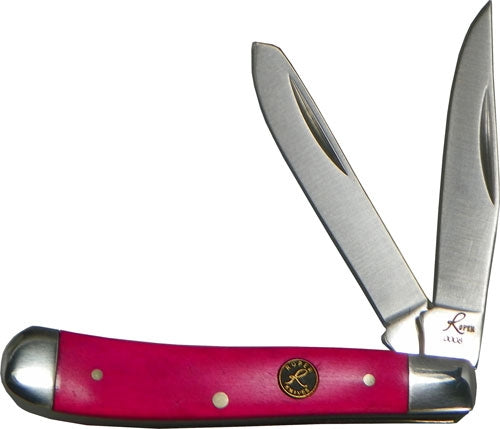 ABKT Roper Series Pink Sky Peanut Knife 2-Blade Pink Bone Handle