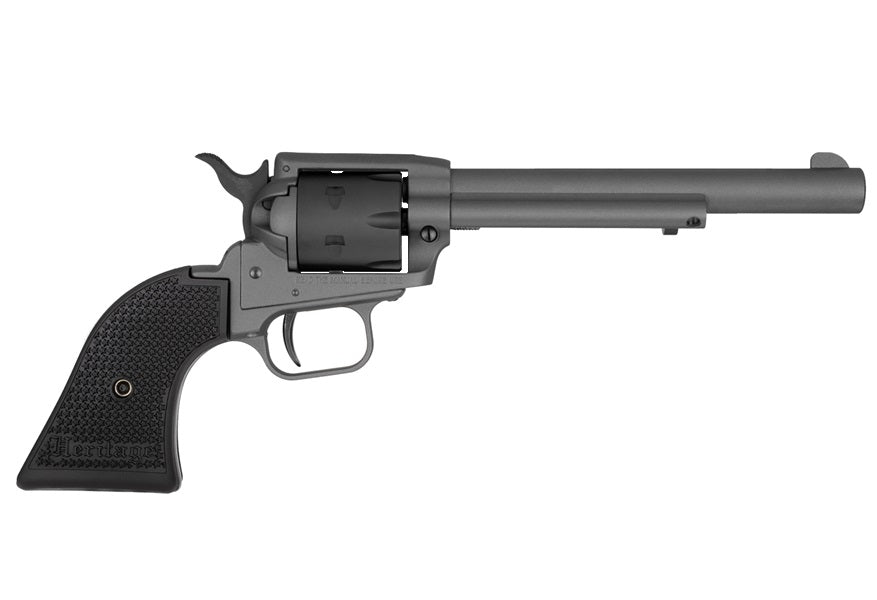Heritage Mfg RR22C6 Rough Rider 22 LR 6 Shot. 6.50" Tungsten Gray Cerakote Steel Barrel & Frame, Black Satin Cylinder, Black Star Polymer Grip, Hammer/Thumb Safety, Exposed Hammer