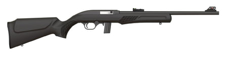 Rossi RS22L1811 RS22 Semi-Auto 22 LR Caliber with 10+1 Capacity, 18" Barrel, Blued Metal Finish & Monte Carlo Black Synthetic Stock Right Hand (Full Size)
